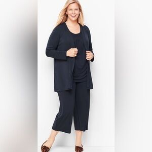 Talbots Midnight Blue Women's Cardigan and pants set